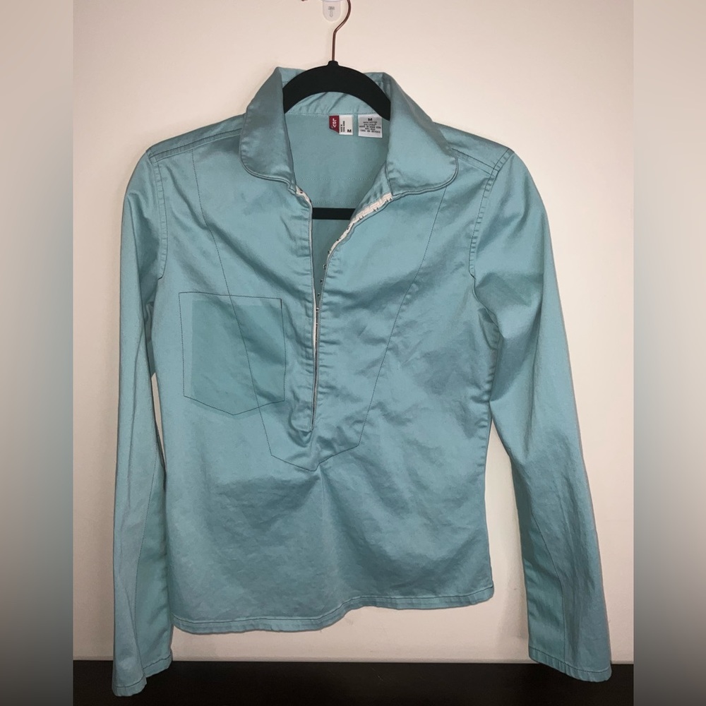 Vintage 1990s Levi’s Red Tag Light Blue Aqua Women’s Jacket Top Size M